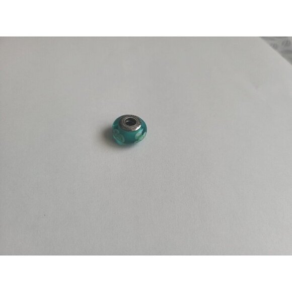 PANDORA Flowers For You Turquoise Green Murano Glass Charm - Picture 10 of 12